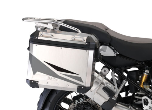 BMW Aluminum Side Panniers Alive Black & Grey Stickers Kit