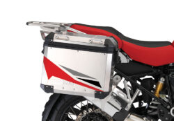 BMW Aluminum Side Panniers Alive Red & Black Stickers Kit