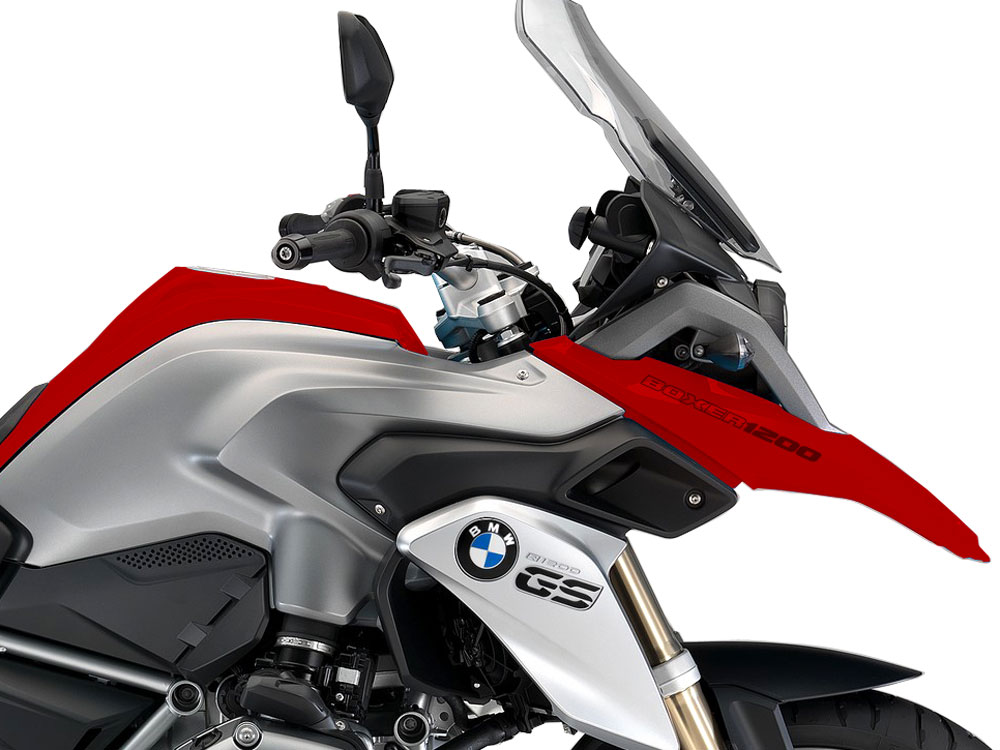 BMW R1200GS LC Racing Red BOXER1200 Fender Stickers - Image 3