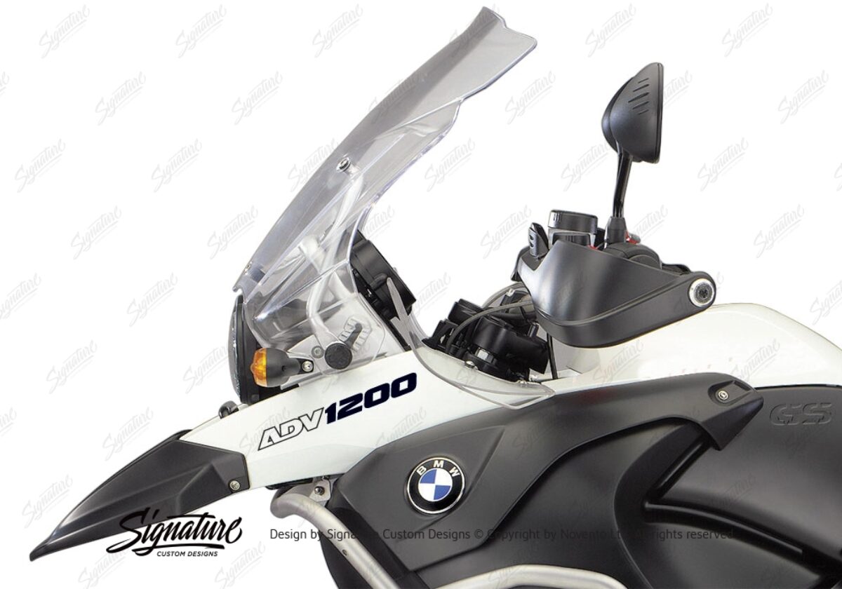 BMW R1200GS Adventure 2006-2007 Alpine White Fender Stickers 