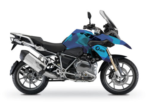 BMW R1200GS LC M90 Blue Camo Stickers Kit