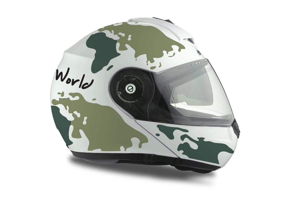 HEL 1732 Schuberth C3 Pro The World Green Black 02