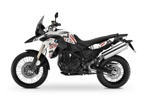 BMW F800GS Alpine White Massai Red & Gray Stickers Kit