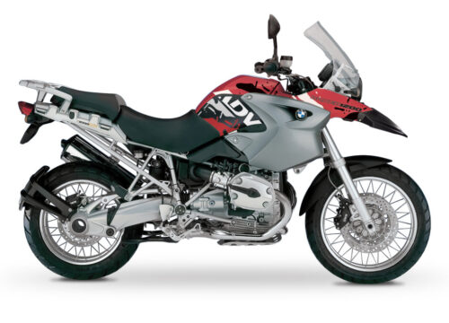 BMW R1200GS 2004-2007 Red v2 Safari Red Black Silver Stickers Kit