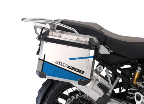 BMW Aluminum Side Panniers Vector Blue Stickers Kit