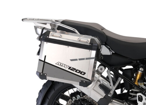 BMW Aluminum Side Panniers Vector Grey Stickers Kit