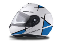 Schuberth C3 Pro Helmet (White) Vector Blue Series