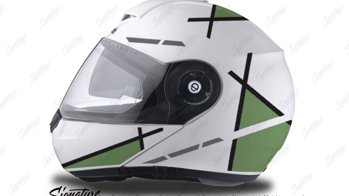 Schuberth C3 Pro Helmet (White) Vector Steppe Green Series