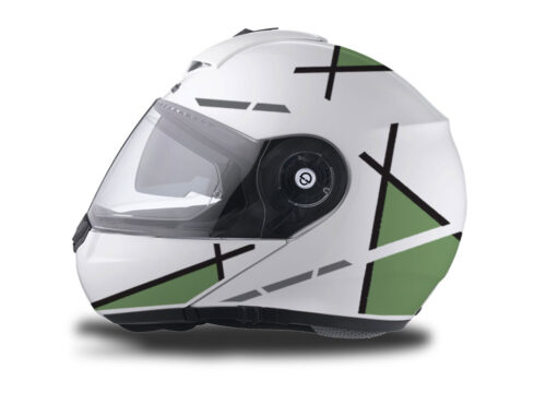 Schuberth C3 Pro Helmet (White) Vector Steppe Green Series