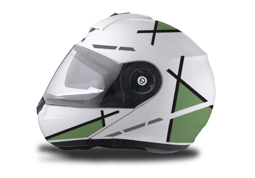 Schuberth C3 Pro Helmet (White) Vector Steppe Green Series