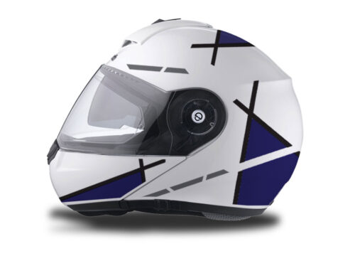 Schuberth C3 Pro Helmet (White) Vector Dark Blue Series