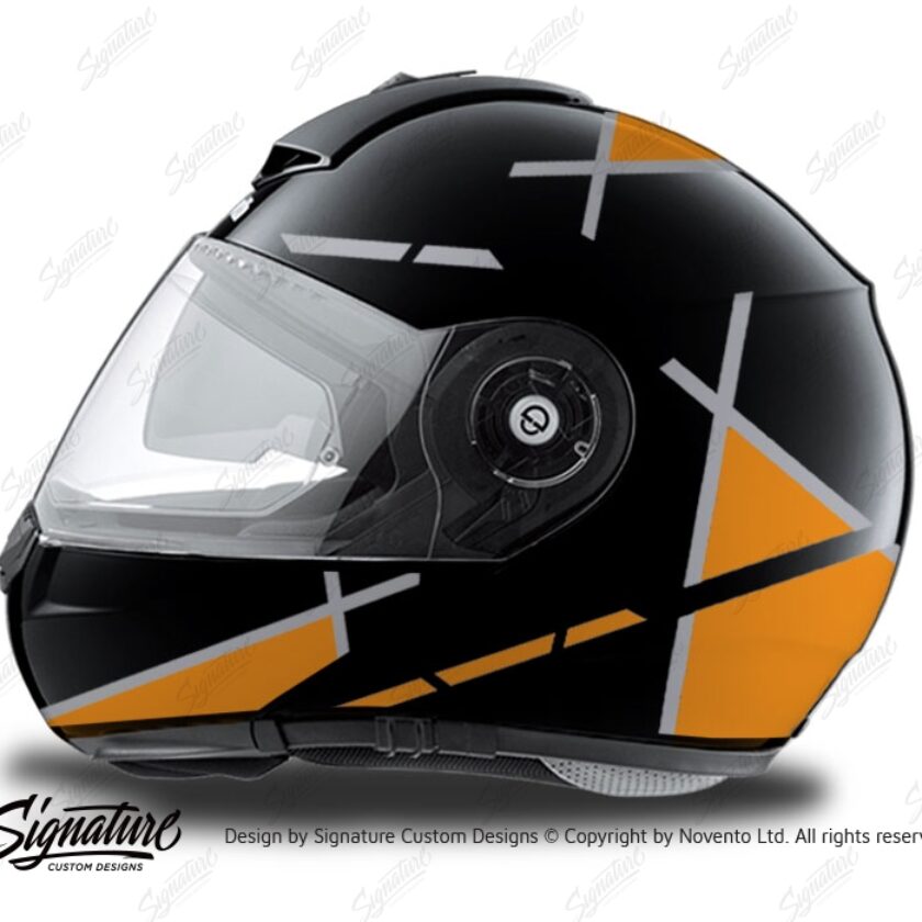 Schuberth C3 ヘルメット デカールモデル 58/59 カバー付き Schuberth C3 Pro Helmet (Black) Vector Orange Series - Signature