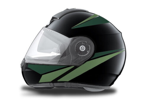 Schuberth C3 Pro Helmet (Black) Vivo Series Green Variations