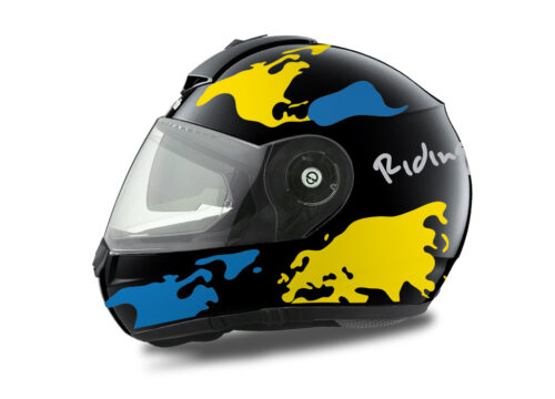 HEL 1779 Schuberth C3 Pro Black The World BlueYellow 01