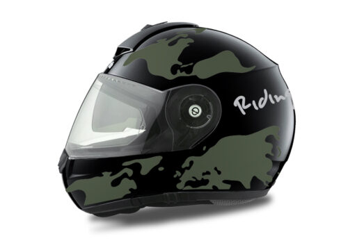 HEL 1783 Schuberth C3 Pro Black The World Military Green 01