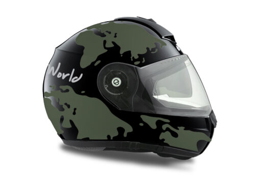 HEL 1783 Schuberth C3 Pro Black The World Military Green 02