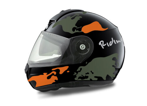 HEL 1784 Schuberth C3 Pro Black The World Green Orange 01