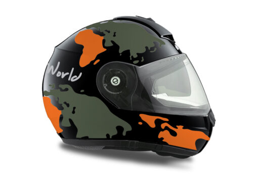 HEL 1784 Schuberth C3 Pro Black The World Green Orange 02