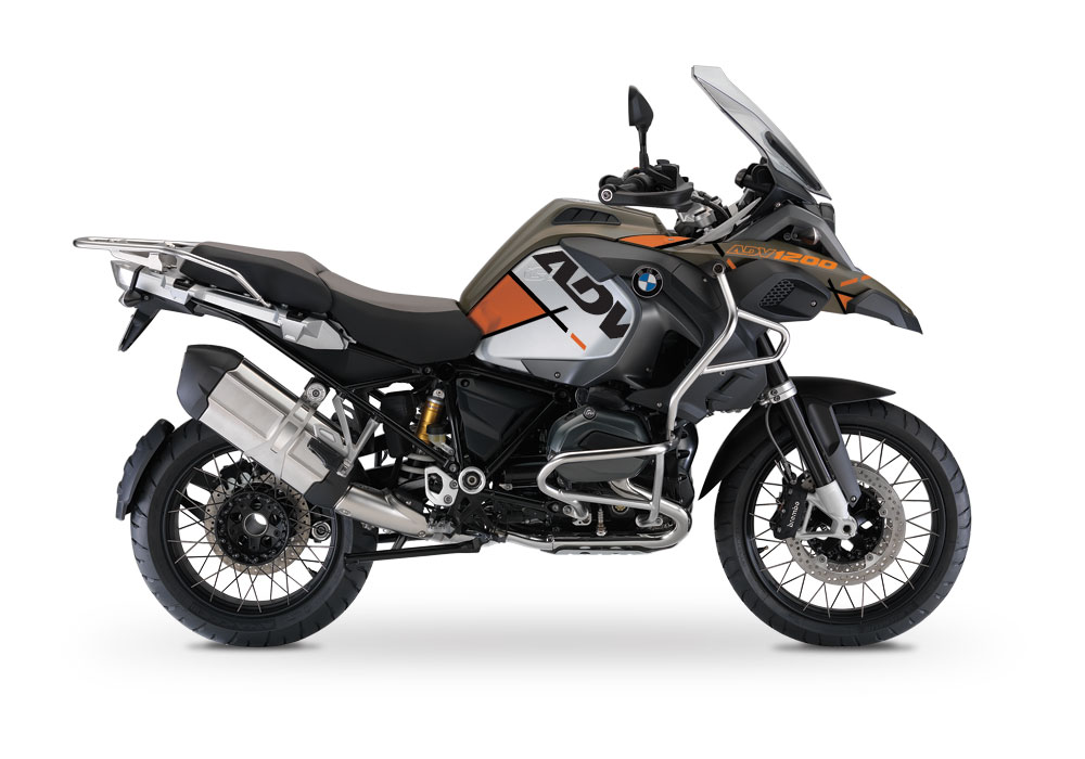 BMW R1200GS LC Adventure Olive Matte Vector Orange Stickers Kit