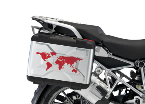 BMW Vario Side Panniers The Globe Red Reflective Film