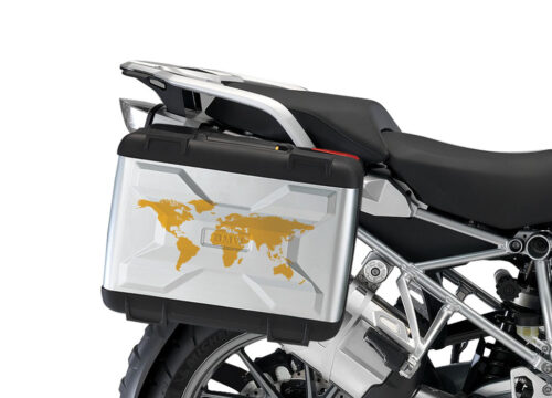 BMW Vario Side Panniers The Globe Yellow Reflective Film