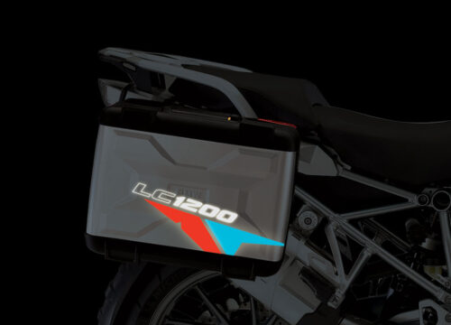 BMW Vario Side Panniers Velos Blue & Red Reflective Film