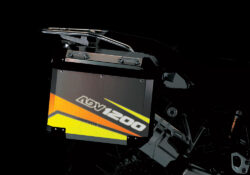 BMW Aluminum Side Panniers Vivo Orange & Yellow Reflective Film