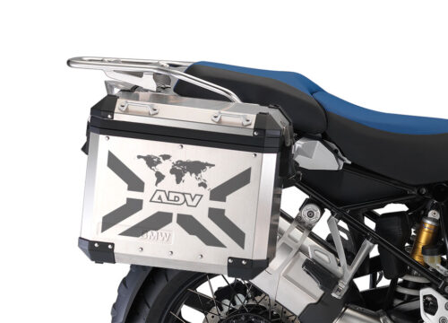 BMW Aluminum Side Panniers The Globe X-Type Grey Stickers Kit