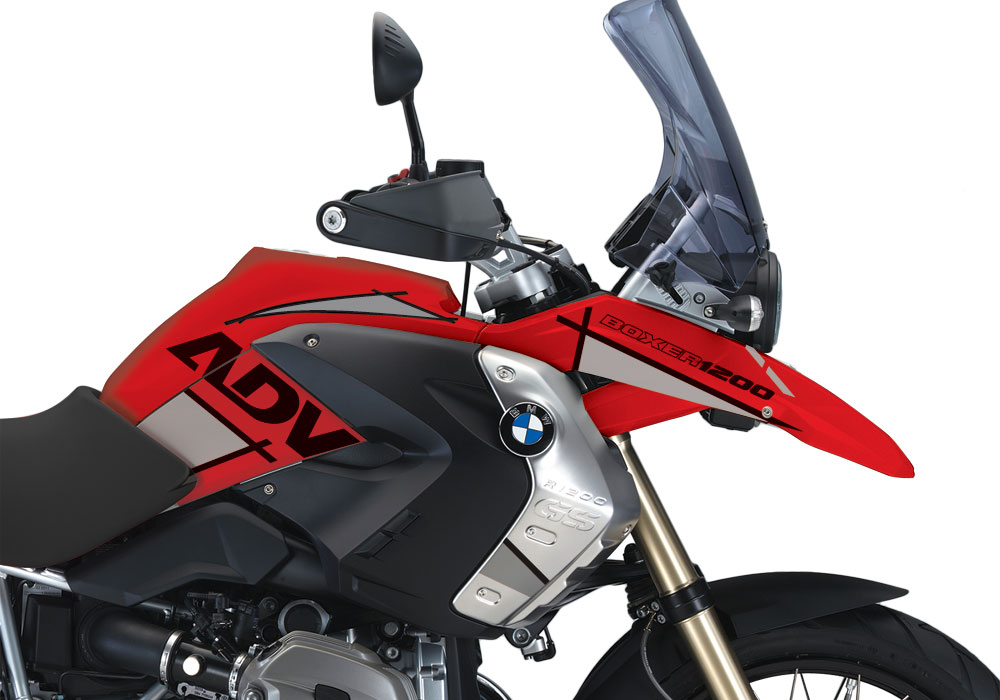 BMW R1200GS 2008-2012 Magna Red Vector Red & Grey - Image 2