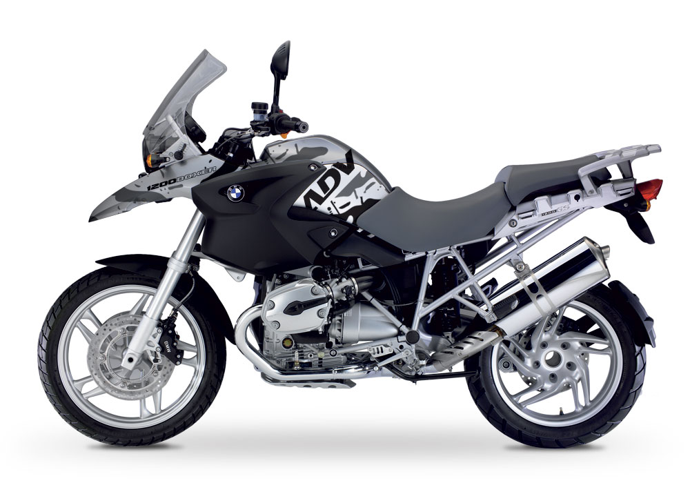 BMW R1200GS 2004-2007 Granite Grey Safari Black & Silver Stickers Kit