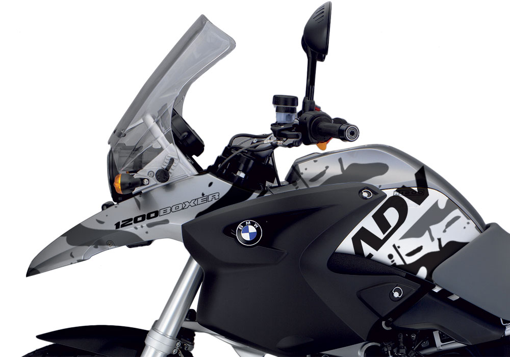 BMW R1200GS 2004-2007 Granite Grey Safari Black & Silver Stickers Kit - Image 2