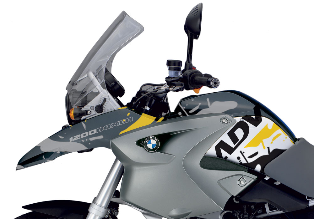 BMW R1200GS 2004-2007 Night Black Safari Yellow & Black Kit - Image 2