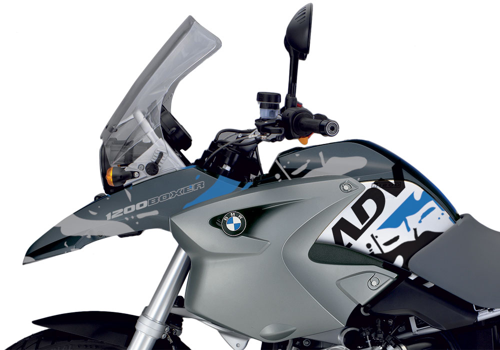 BMW R1200GS 2004-2007 Night Black Safari Blue & Black Kit - Image 2