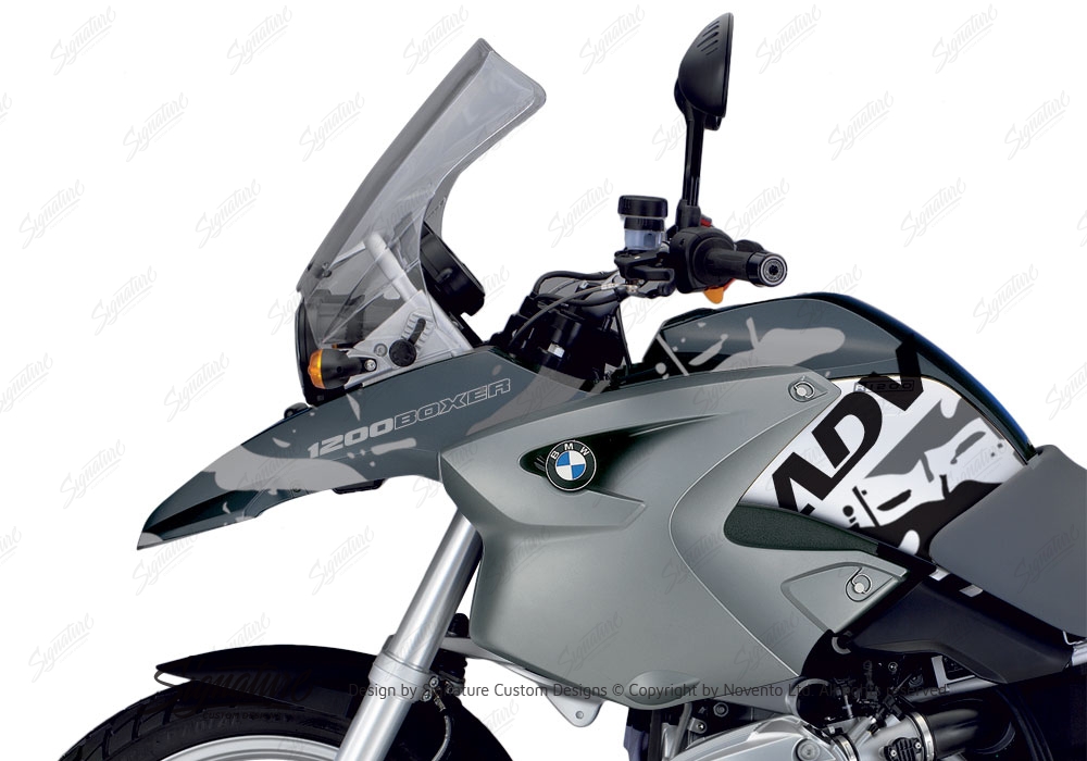 BMW R1200GS 2004-2007 Night Black Safari Grey & Black Kit - Signature  Custom Designs