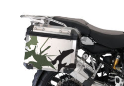 BMW Aluminum Side Panniers Safari Green Camo Stickers Kit