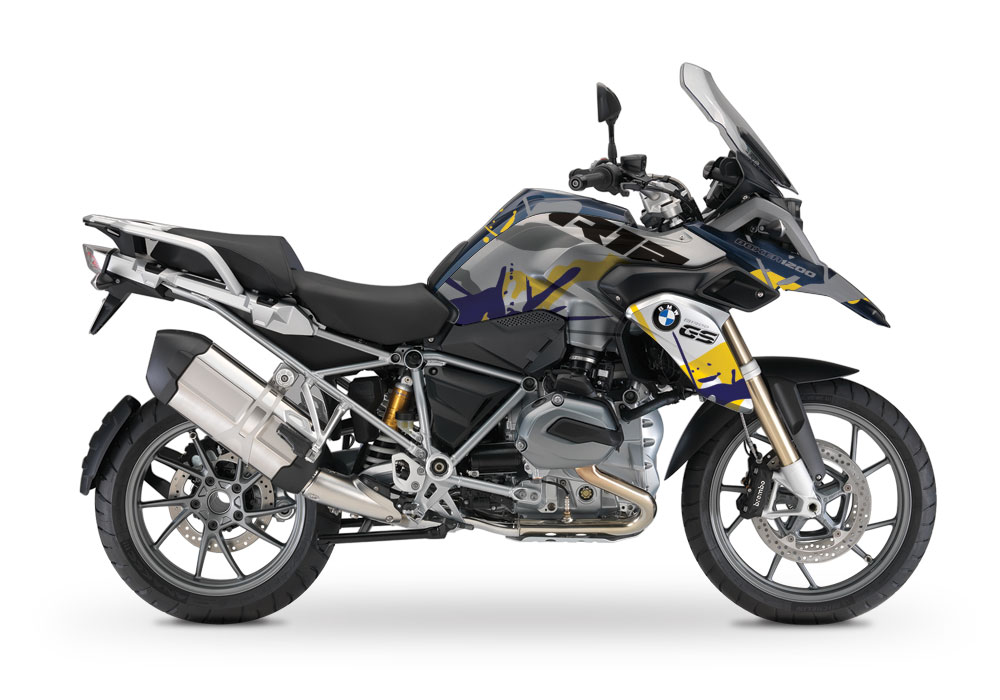 BMW R1200GS LC Safari Stickers Kit Yellow & Black