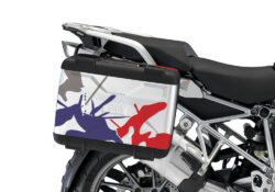 BMW Vario Side Panniers Safari Red & Blue Stickers Kit