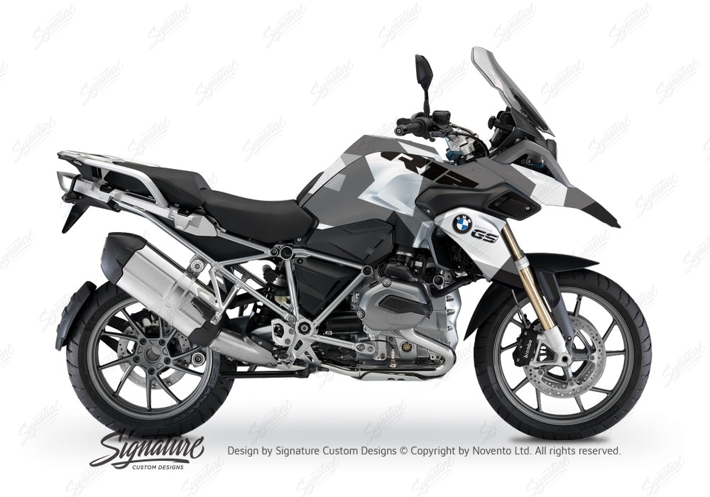 BMW R1200GS LC M90 Grey Camo Stickers Kit - Signature Custom Designs