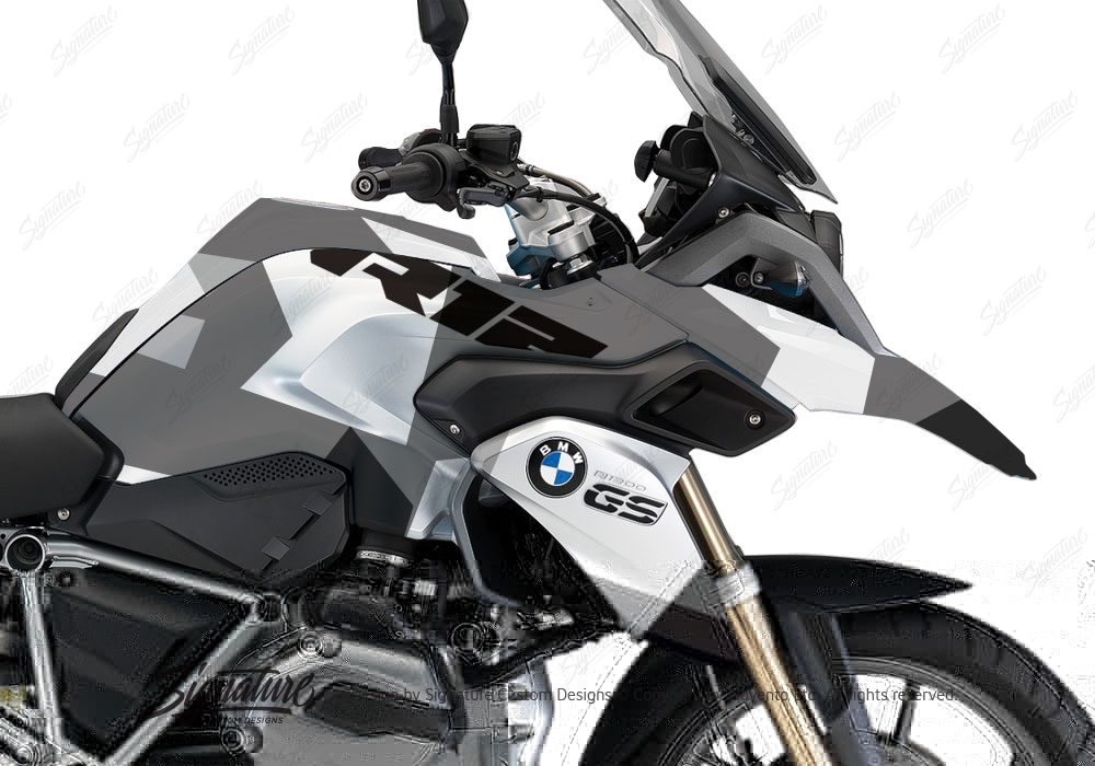 BMW R1200GS LC M90 Grey Camo Stickers Kit - Signature Custom Designs