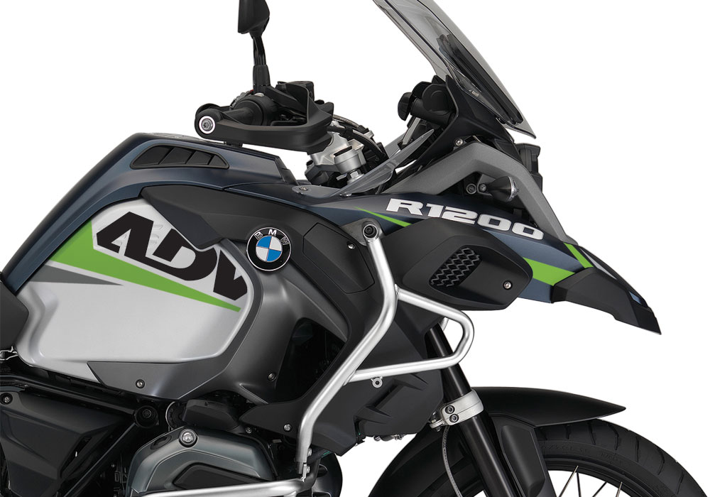 BMW R1200GS LC Adventure Ocean Blue Metallic Matte Vivo Toxic Green Stickers Kit - Image 2