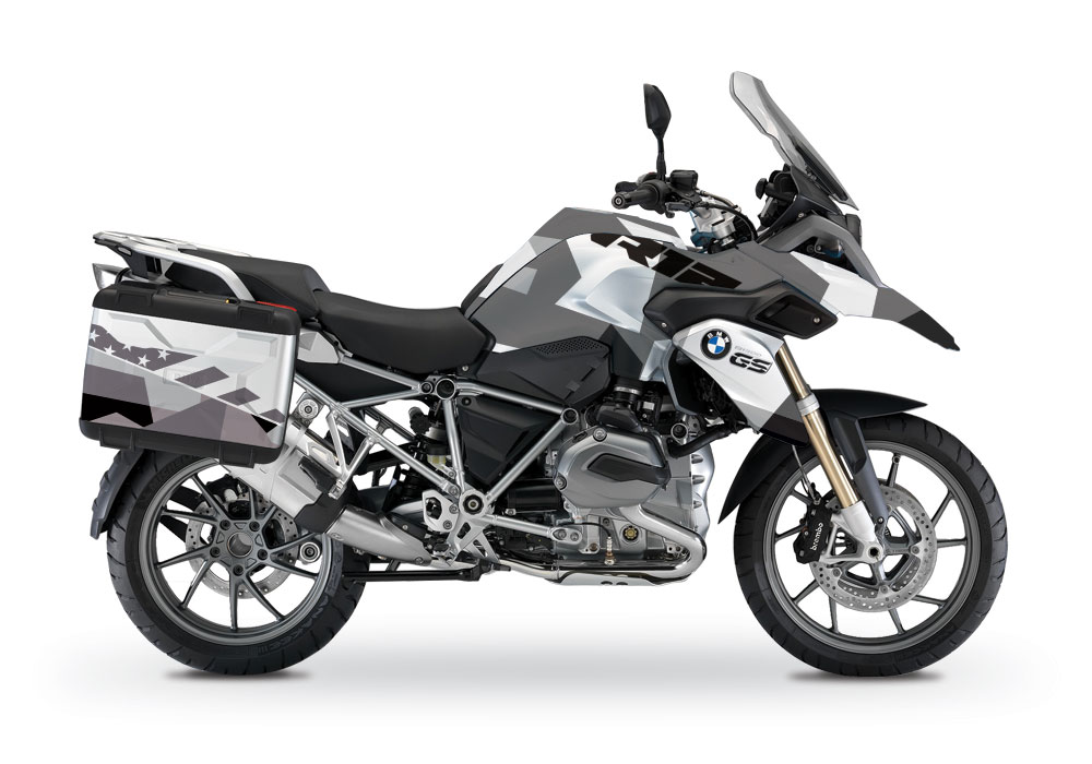 BMW Vario Side Panniers M90 Grey Camo Stickers Kit - Image 2