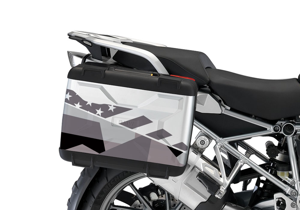 BMW Vario Side Panniers M90 Grey Camo Stickers Kit