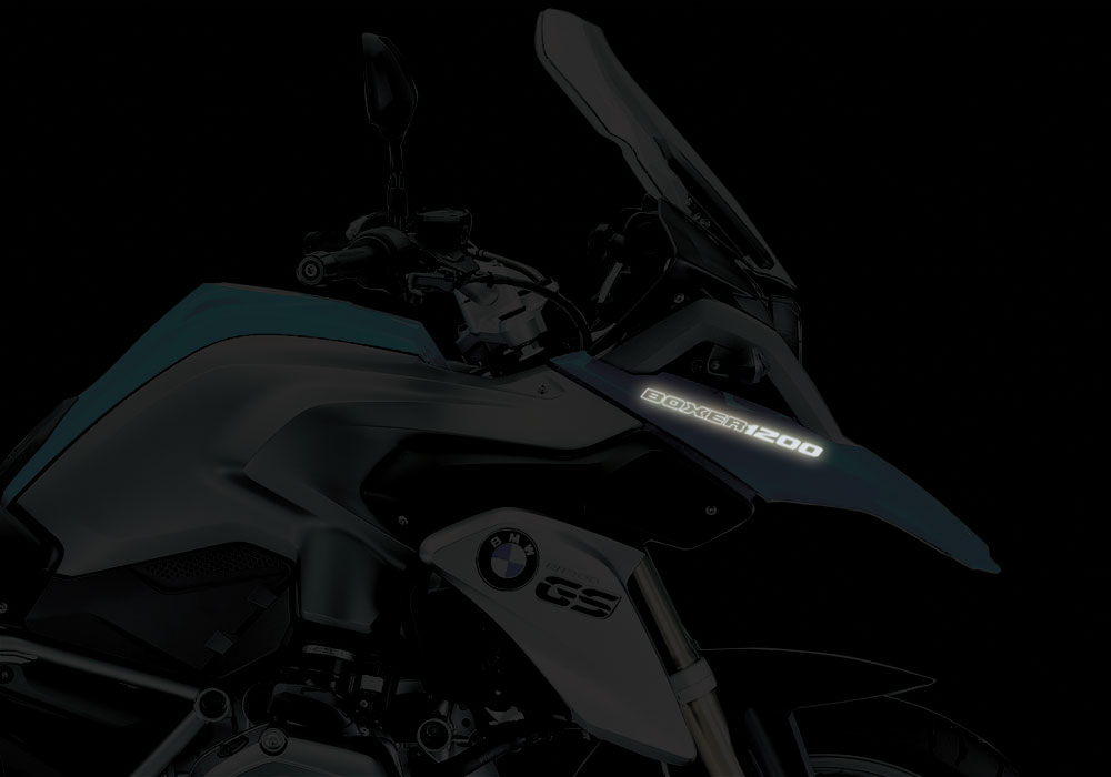 BMW R1200GS LC Fire Blue BOXER1200 Reflective Stickers