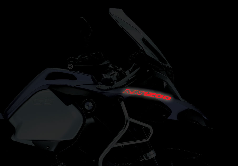 BMW R1200GS LC Adventure Racing Blue Reflective Fender Sticker