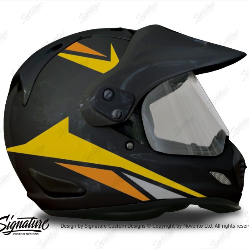 Arai Classic ジェットヘルメット ブラック/イエロー Arai Tour XD4 Black Helmet Alive Yellow & Orange - Signature