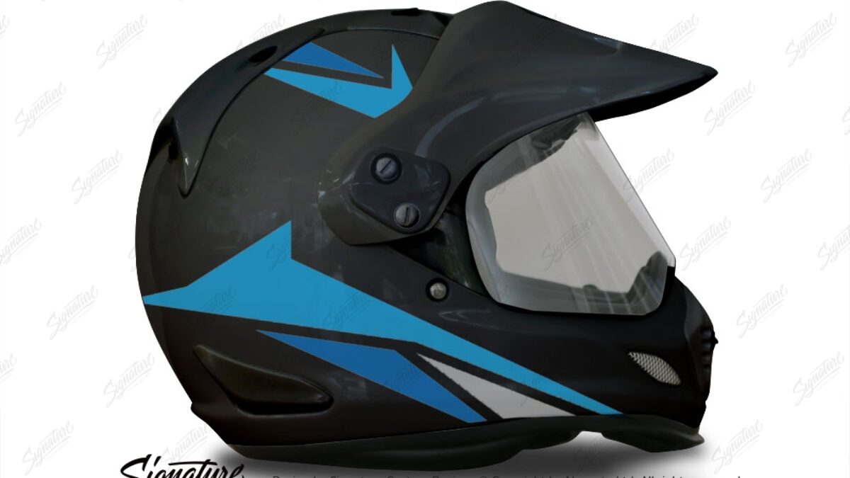 Arai Tour XD4 Black Helmet Alive Blue Variations - Signature Custom Designs Arai Tour XD4 Black Helmet Alive Blue Variations - Signature Custom Designs