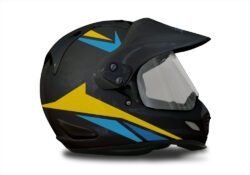 Arai Tour XD4 Black Helmet Alive Blue & Yellow