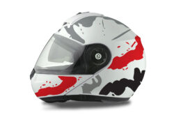 Schuberth C3 Pro Helmet (White) Safari Series Black & Red