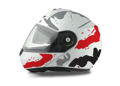 Schuberth C3 Pro Helmet (White) Safari Series Black & Red