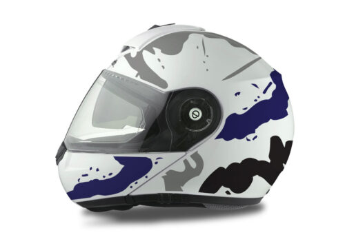 Schuberth C3 Pro Helmet (White) Safari Series Black & Blue